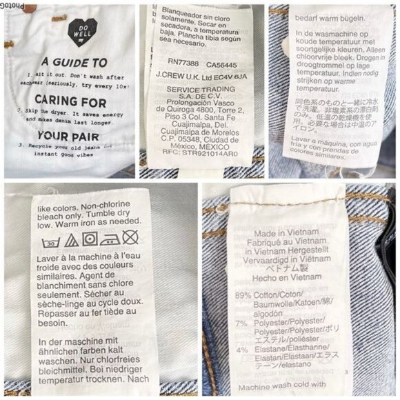 Madewell 10" High-Rise Raw Hem Button Fly Skinny jeans Style# J7914 size 25 - Picture 4 of 10